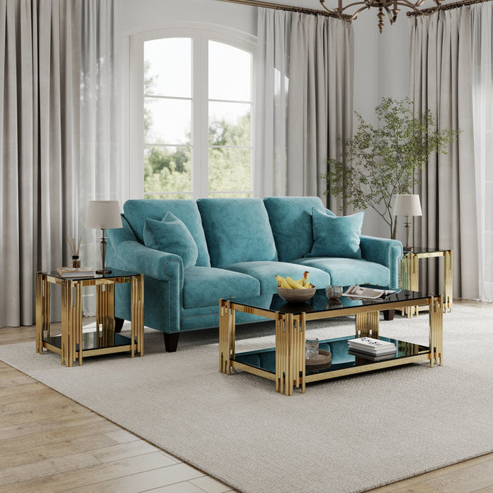 Madhavi Marble Top Metal Coffee Table