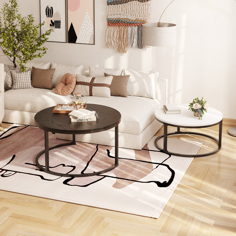 Mansi Marble Top Metal Coffee Table