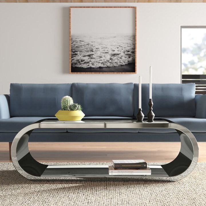 Padmaja Stainless Steel With Pvd Coated Coffee Table For Living Room