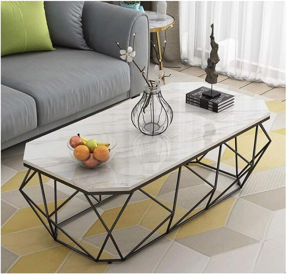 Suman Metal And Marble Center Table