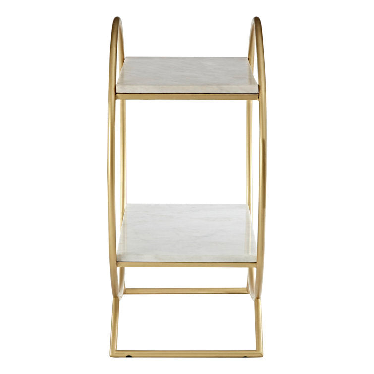 Pranav Metal And Marble Bookcase