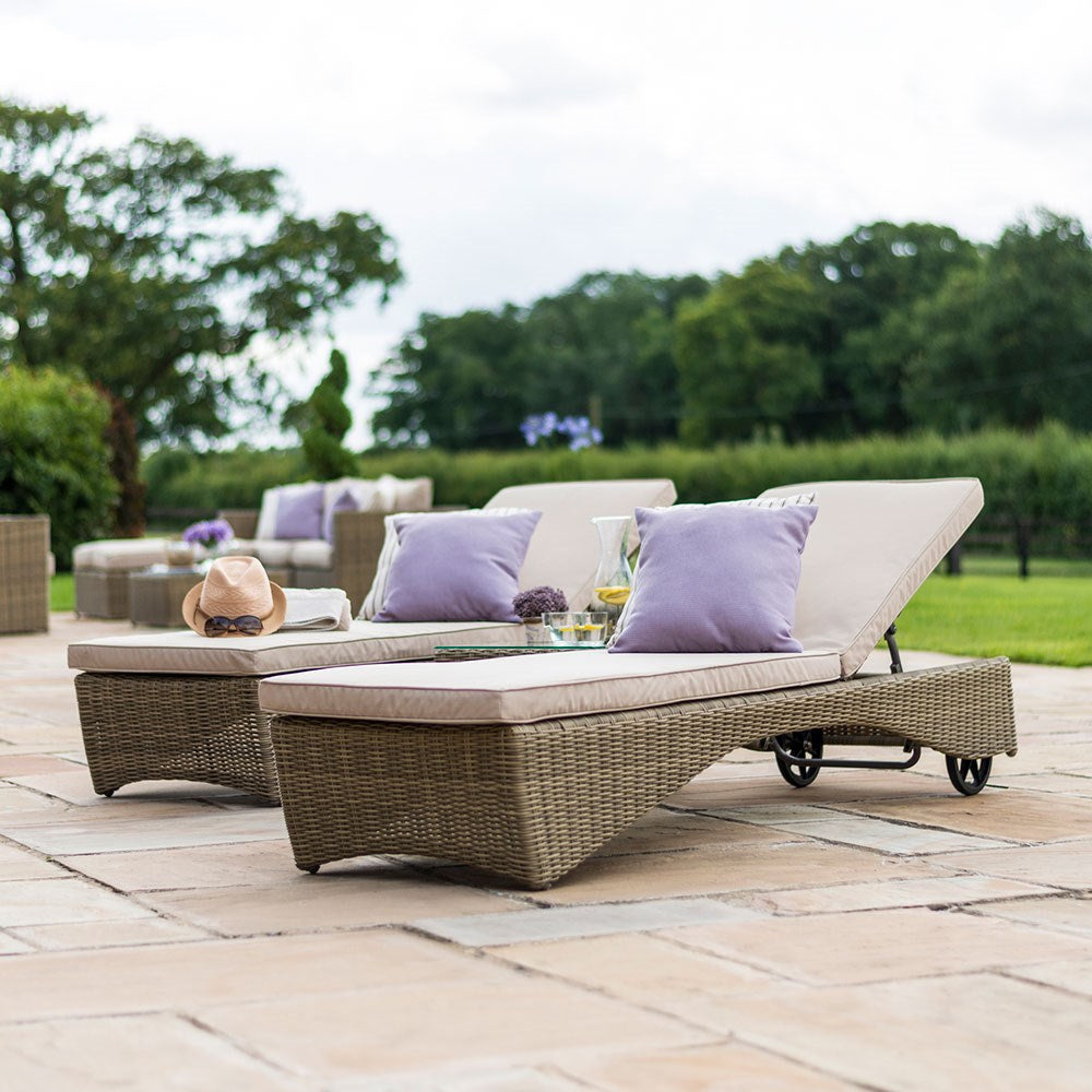 Lynet Outdoor Swimming Poolside Lounger  Set of 2 (Arabica)