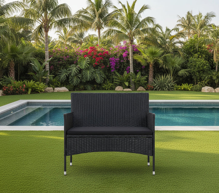 Rino Outdoor 2 seater Sofa (Black)