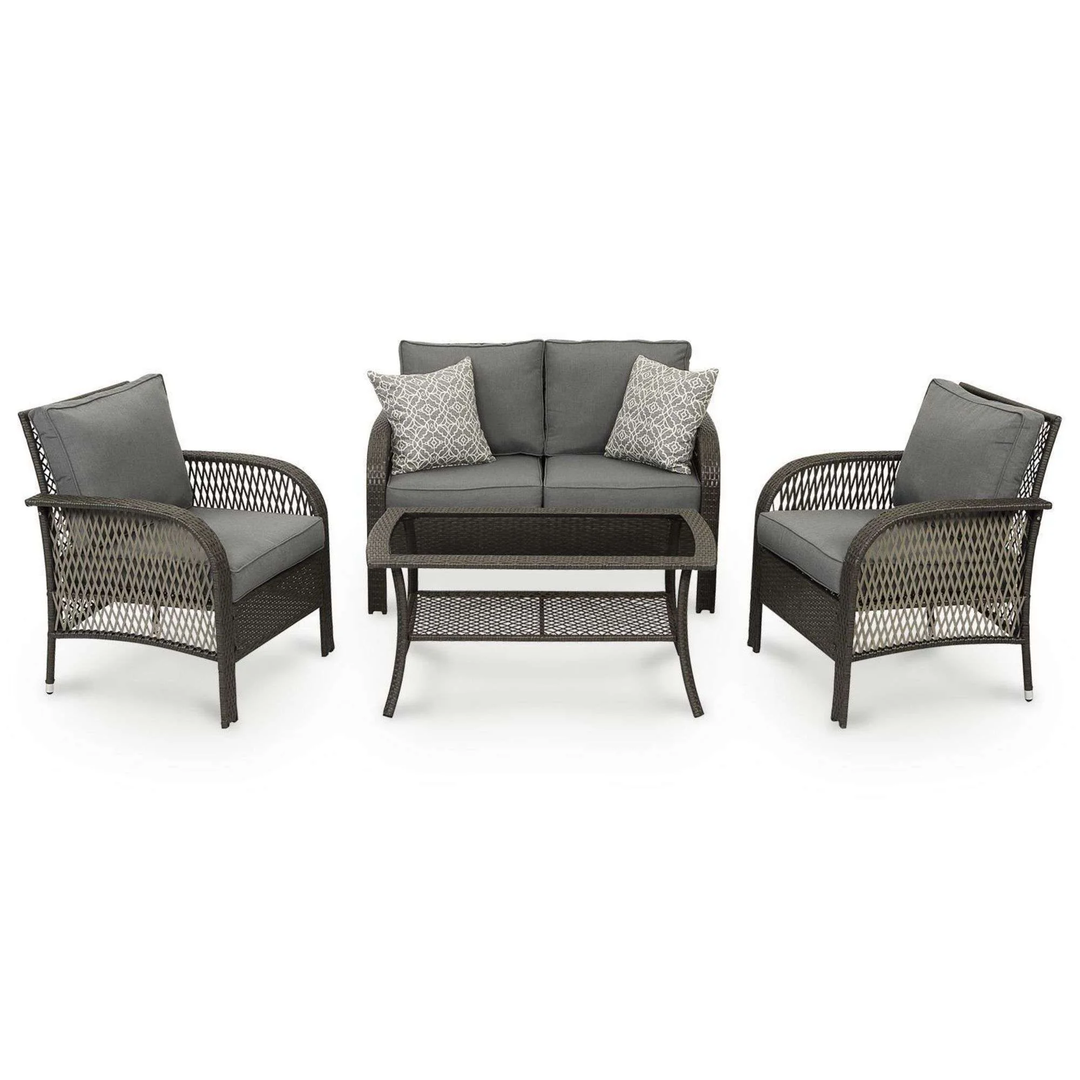 Rein Outdoor Sofa Set 2 Seater , 2 Single seater and 1 Center Table (Grey)