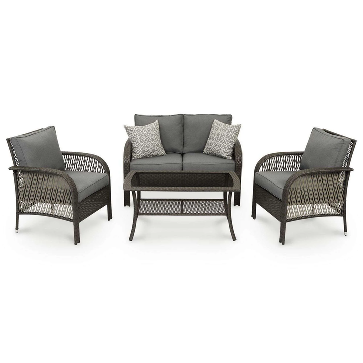 Rein Outdoor Sofa Set 2 Seater , 2 Single seater and 1 Center Table (Grey)