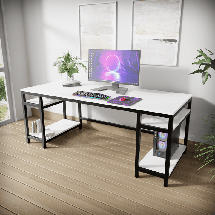 Edward Computer Table With Open Storage | Computer Table | Study Table for Home