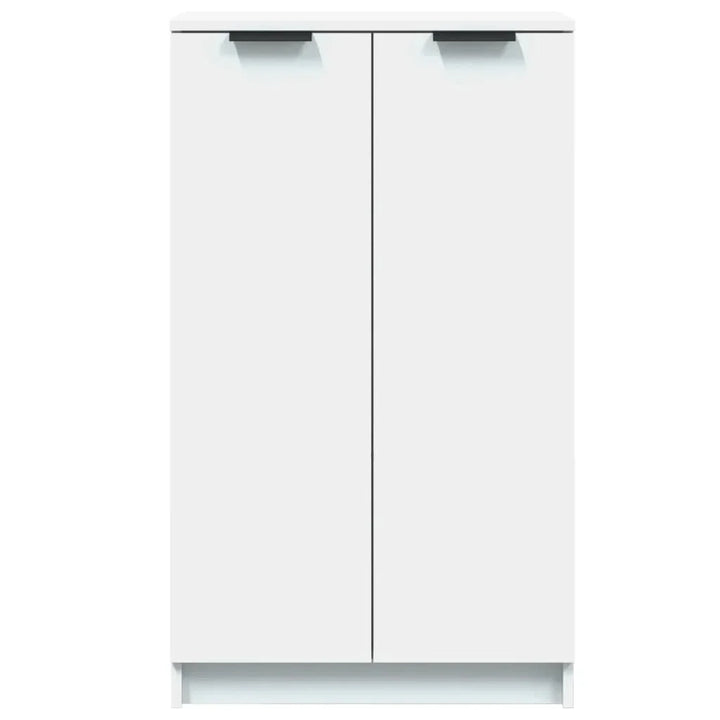OmkarWood Premium Shoe Rack – 2-Door Cabinet for 12 Pairs (Engineered Wood, White Finish)