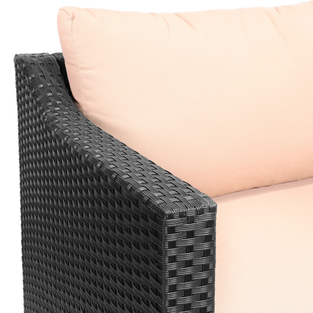 Blox Outdoor Patio Seating Set 2 Chairs and 1 Table Set (Black)