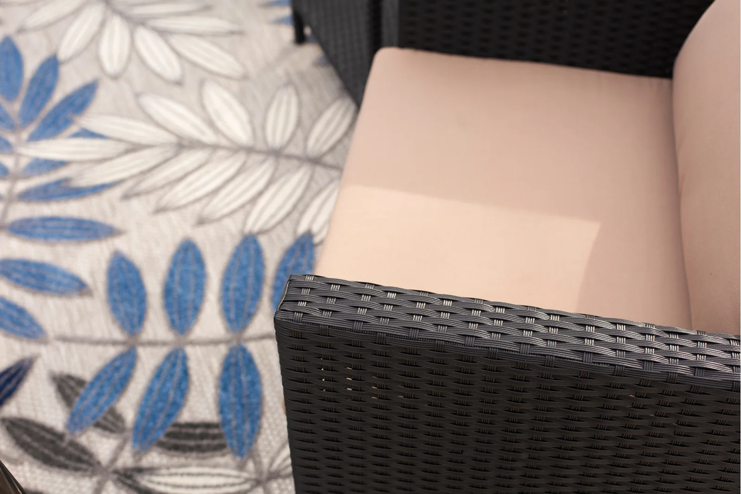 Blox Outdoor Patio Seating Set 2 Chairs and 1 Table Set (Black)