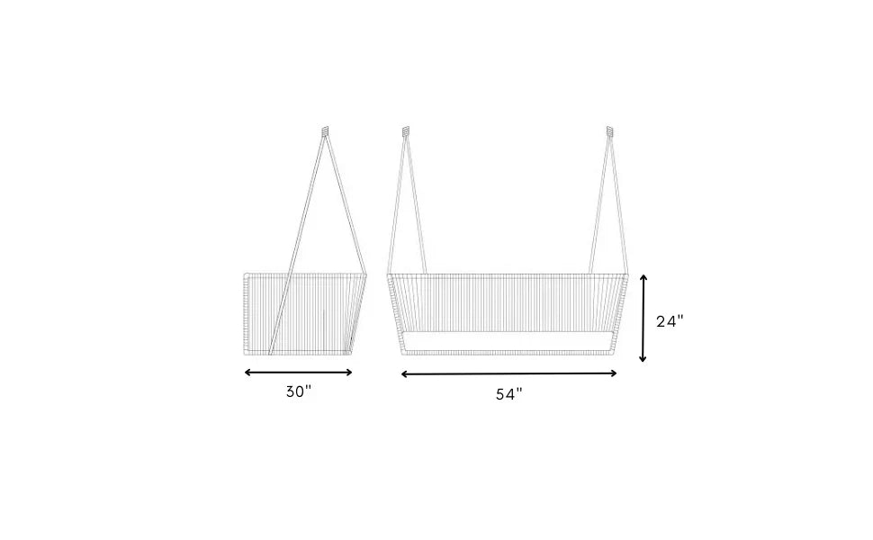 Dominga Double Seater Hanging Swing Without Stand For Balcony Garden Swing Braided & Rope - Swings