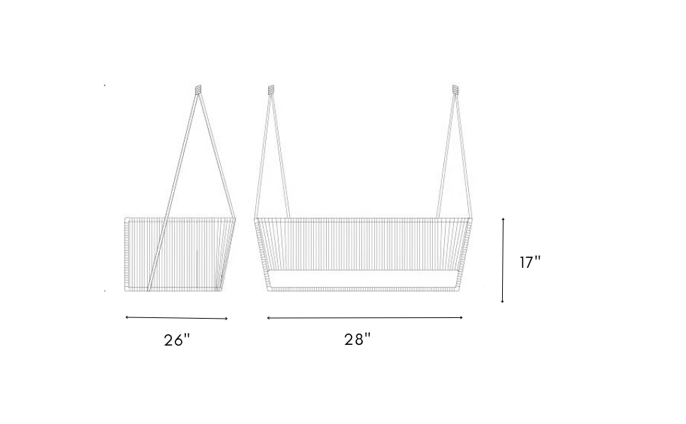 Aleta Single Seater Hanging Swing Without Stand For Balcony , Garden Swing (Pink) Braided & Rope