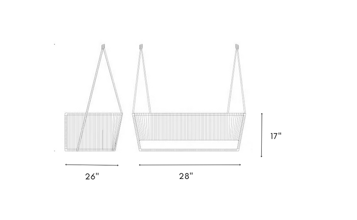 Aleta Single Seater Hanging Swing Without Stand For Balcony , Garden Swing (Pink) Braided & Rope