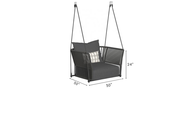 Afon Single Seater Hanging Swing Without Stand For Balcony, Garden Swing