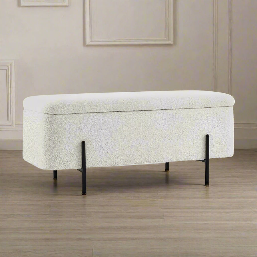 Solomiya Beige Bliss Storage Bench Furniture
