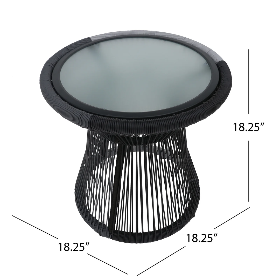 Crimson Outdoor Patio Seating Set 2 Chairs and 1 Table Set (White + Dark Grey)