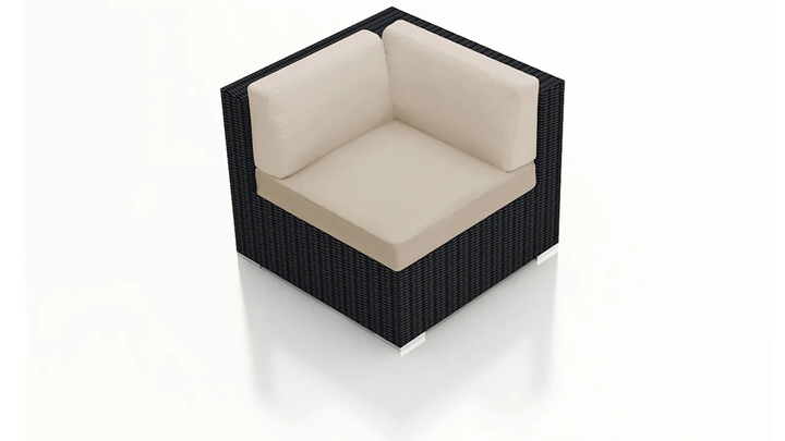 Arena Outdoor Sofa Set 7 Seater, Single seater and 1 Center Table With 1 Side Table Set (Black)