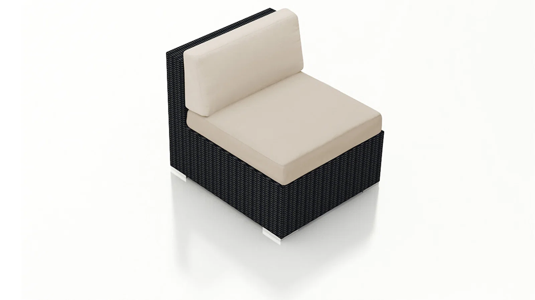 Arena Outdoor Sofa Set 7 Seater, Single seater and 1 Center Table With 1 Side Table Set (Black)