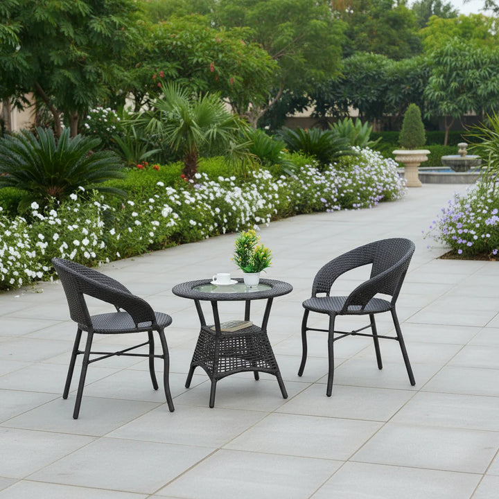 Sumaya 3-Piece Outdoor Rattan Wicker Patio Bistro Set