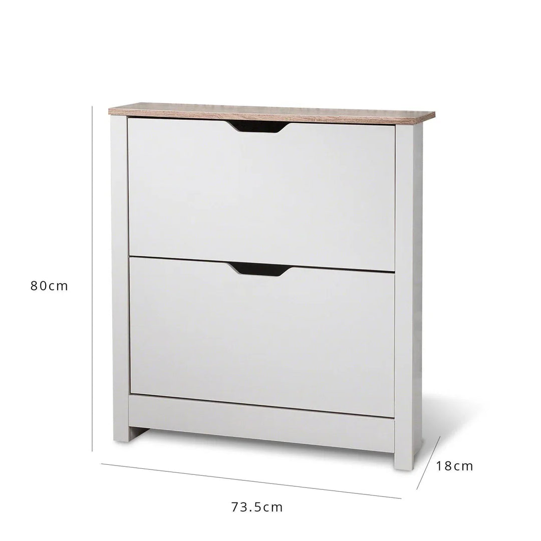 Suseela 8-Pair Flip-Down Shoe Cabinet by OmkarWood Furniture