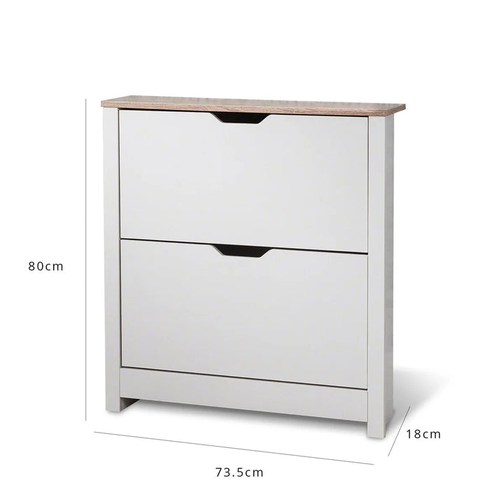 Suseela 8-Pair Flip-Down Shoe Cabinet by OmkarWood Furniture