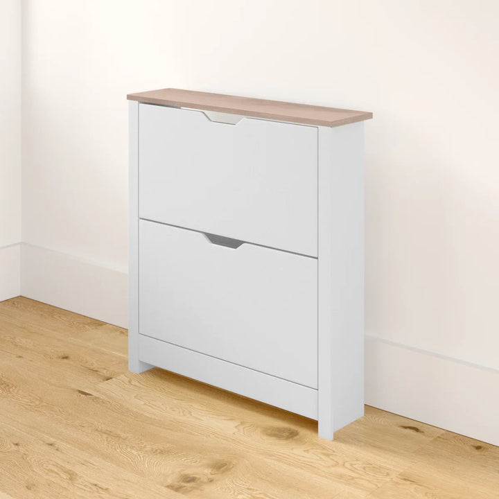 Suseela 8-Pair Flip-Down Shoe Cabinet by OmkarWood Furniture