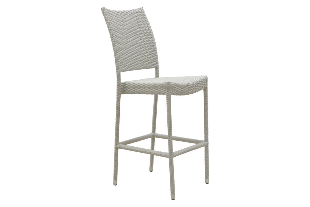 Denver Outdoor Bar Sets 2 Chairs and 1 Table Patio Bar Set (Pearl White)