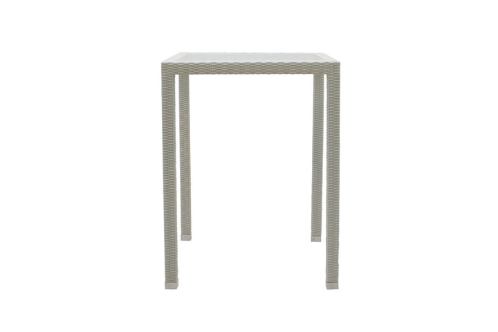 Denver Outdoor Bar Sets 2 Chairs and 1 Table Patio Bar Set (Pearl White)