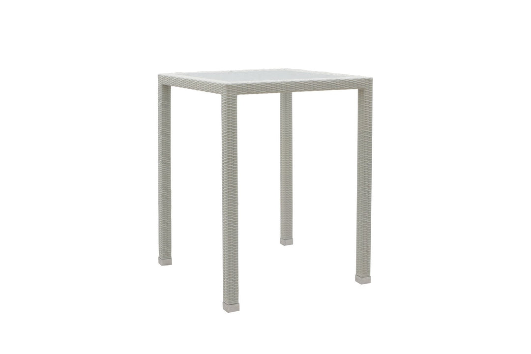 Denver Outdoor Bar Sets 2 Chairs and 1 Table Patio Bar Set (Pearl White)