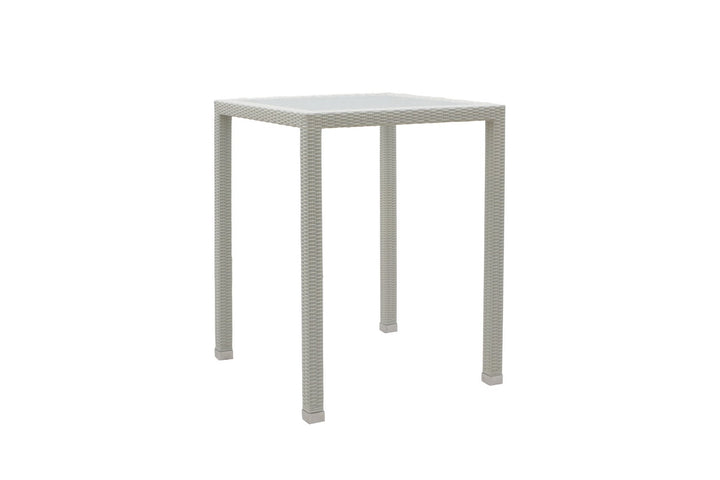 Denver Outdoor Bar Sets 2 Chairs and 1 Table Patio Bar Set (Pearl White)