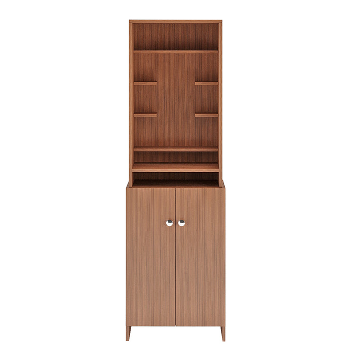 Aanya Pooja Mandir for Home, Modern Temple for Home & Office, Prayer Cabinet Puja Stand Shelf in Exotic Teak Finish