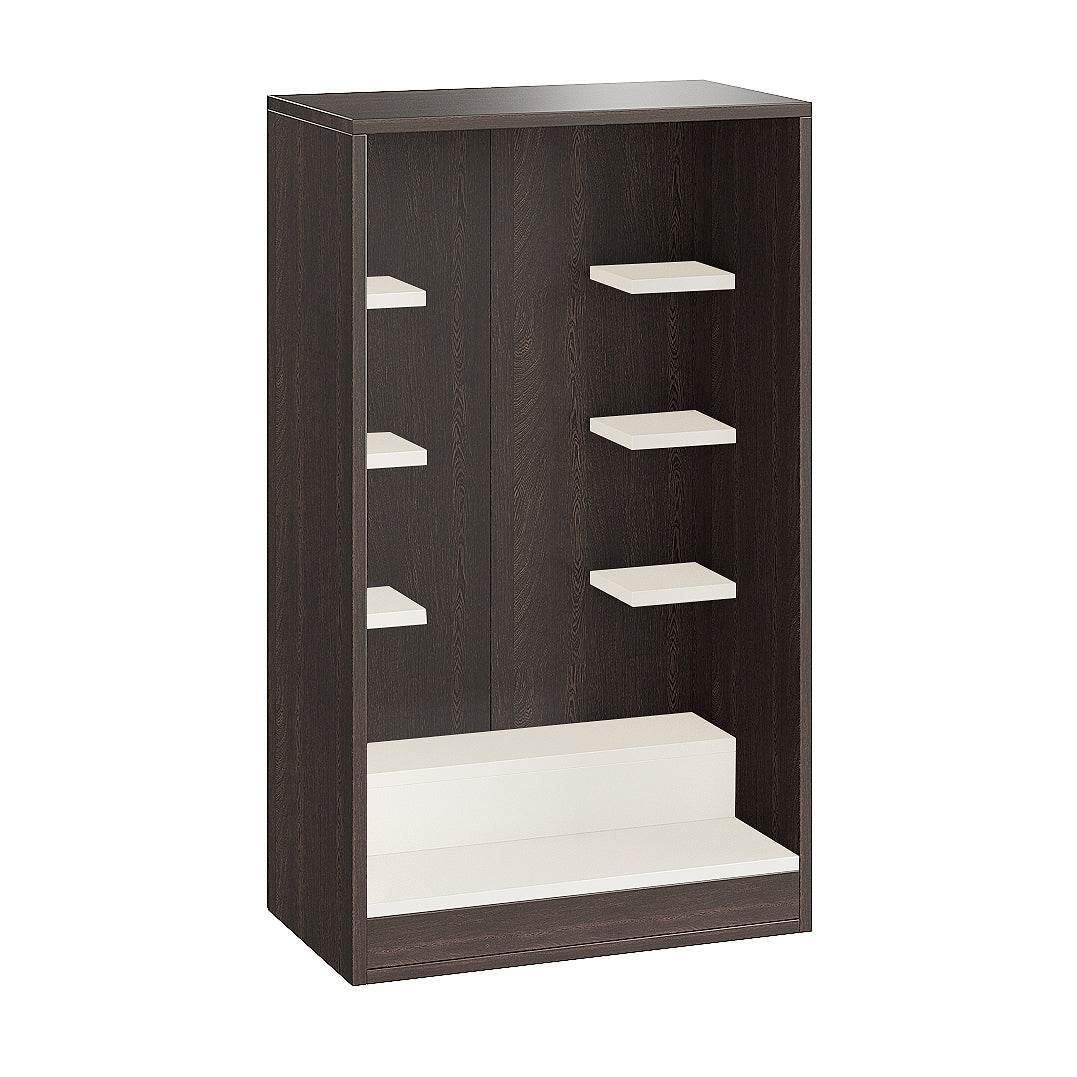 Anika Wall Mounted Home Temple for Living Room Wenge & White Finish