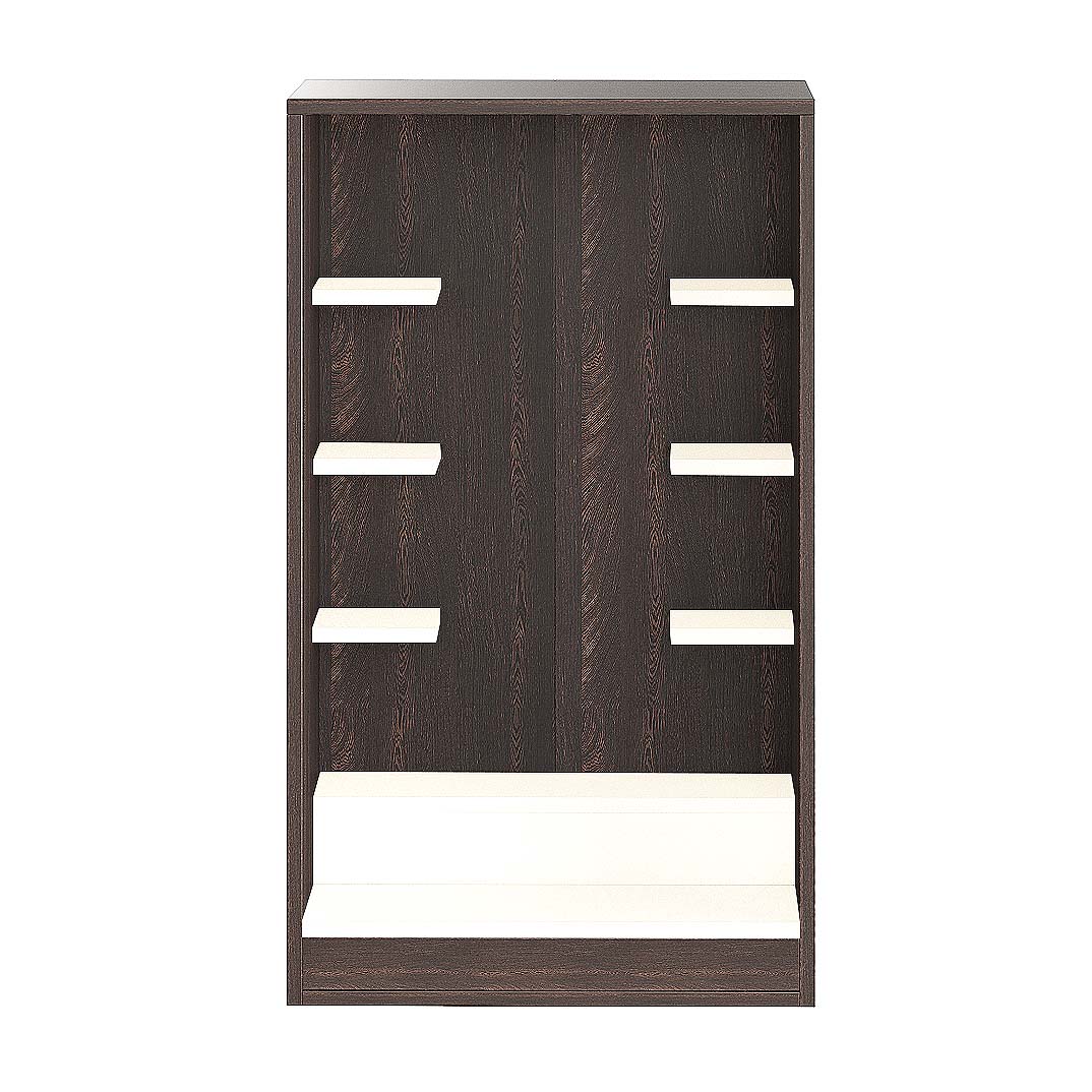 Anika Wall Mounted Home Temple for Living Room Wenge & White Finish