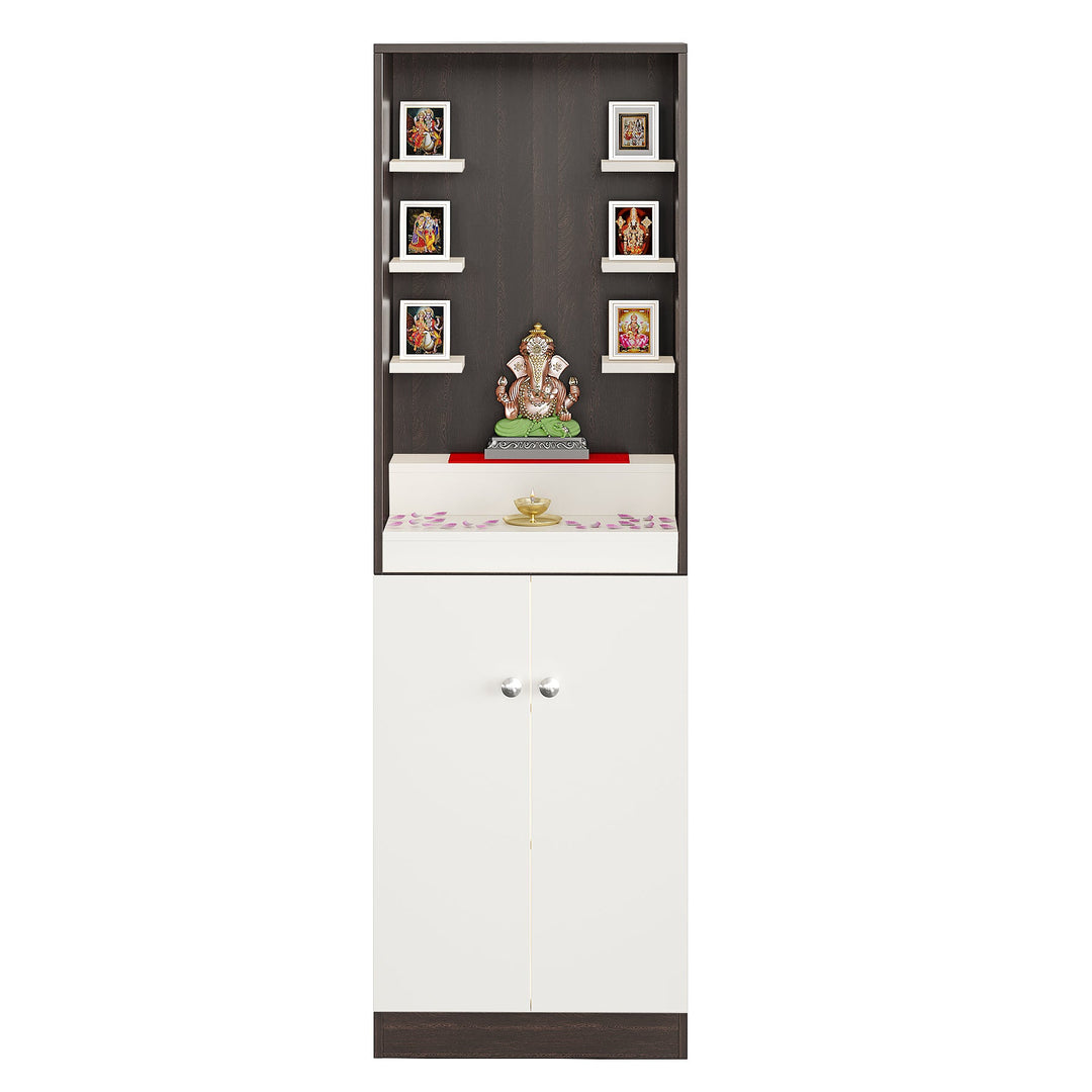 Mira Engineered Wood Floor Standing Home Temple for Living Room