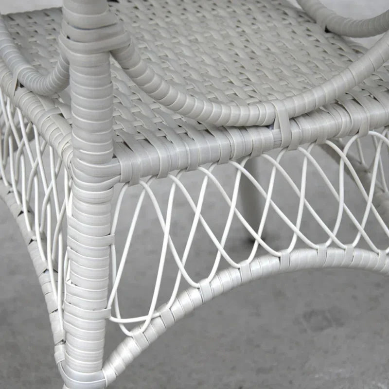 Sybil Outdoor Patio Seating Set 2 Chairs and 1 Table Set (White)