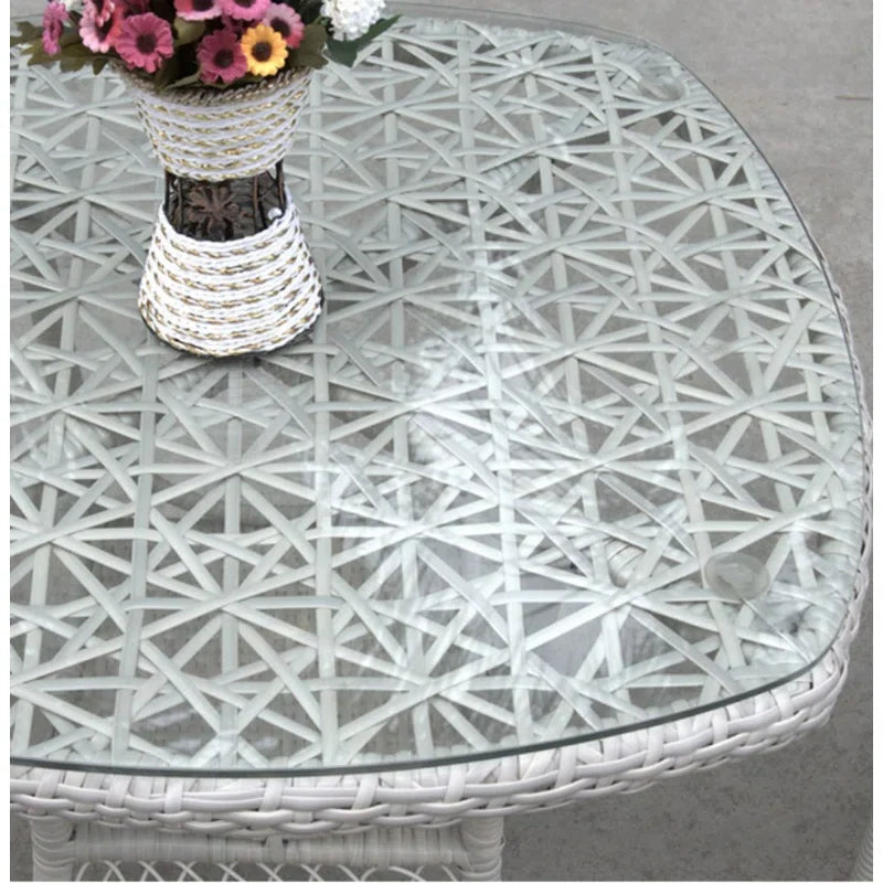 Sybil Outdoor Patio Seating Set 2 Chairs and 1 Table Set (White)