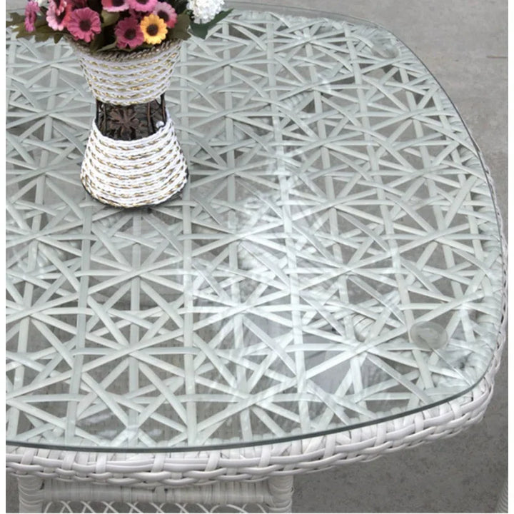 Sybil Outdoor Patio Seating Set 2 Chairs and 1 Table Set (White)