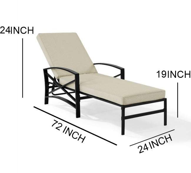 Hobbs Outdoor Swimming Poolside Lounger (Black)