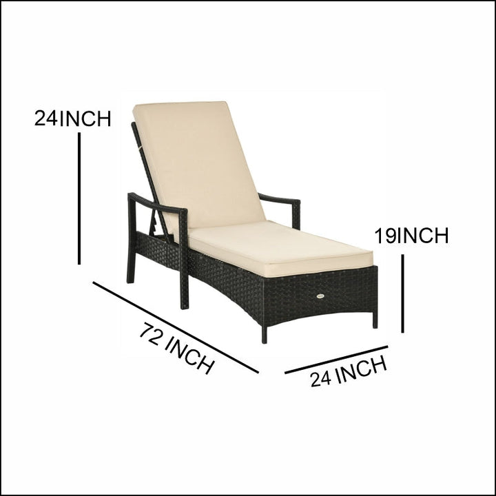 Kuel Outdoor Swimming Poolside Lounger (Black)