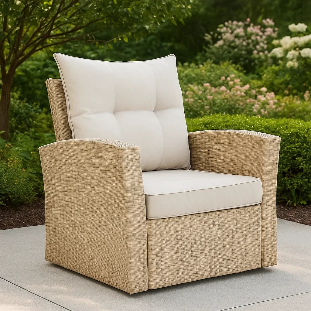 Hajar Outdoor All-Weather Wicker Single Seater Sofa