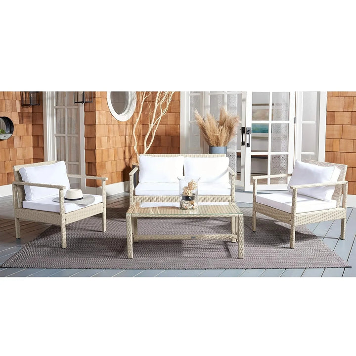 Stella 4 Pieces Patio Furniture Set, Outdoor Sectional Sofa