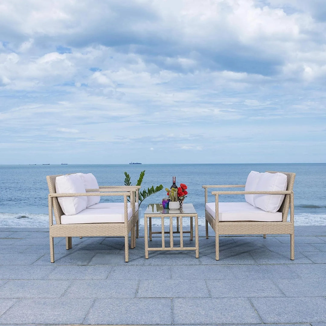 Stella 4 Pieces Patio Furniture Set, Outdoor Sectional Sofa