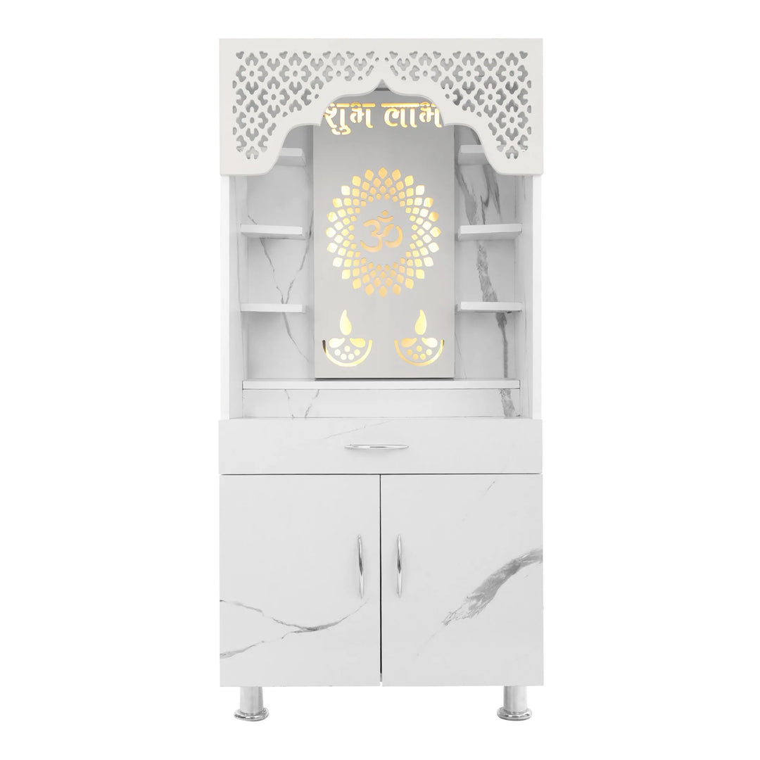 Omkar DivineGlow Premium Engineered Wood Temple