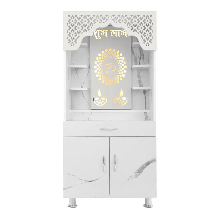 Omkar DivineGlow Premium Engineered Wood Temple