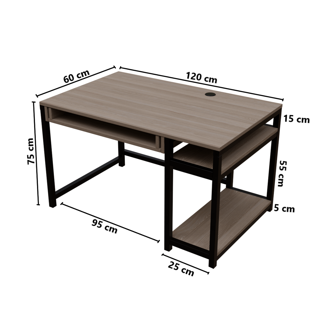 Carter Computer Table With Open Storage | Computer Table | Study Table for Home