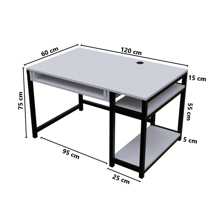 Carter Computer Table With Open Storage | Computer Table | Study Table for Home