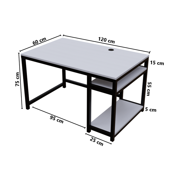 Carter Computer Table With Open Storage | Computer Table | Study Table for Home