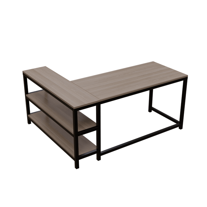 Optimus L shape desk with Storage Design | Computer Table | Study Table for Home