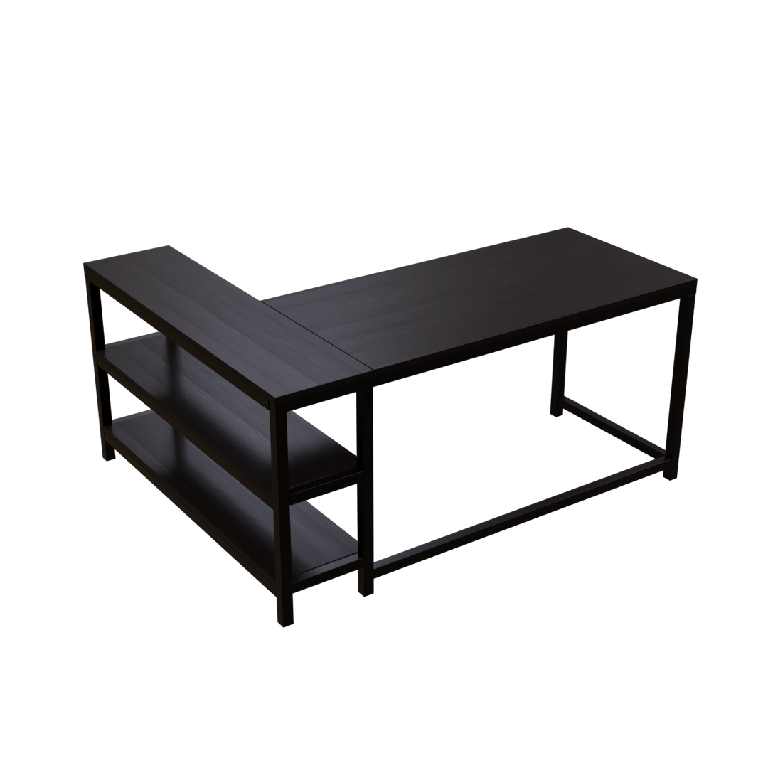 Optimus L shape desk with Storage Design | Computer Table | Study Table for Home