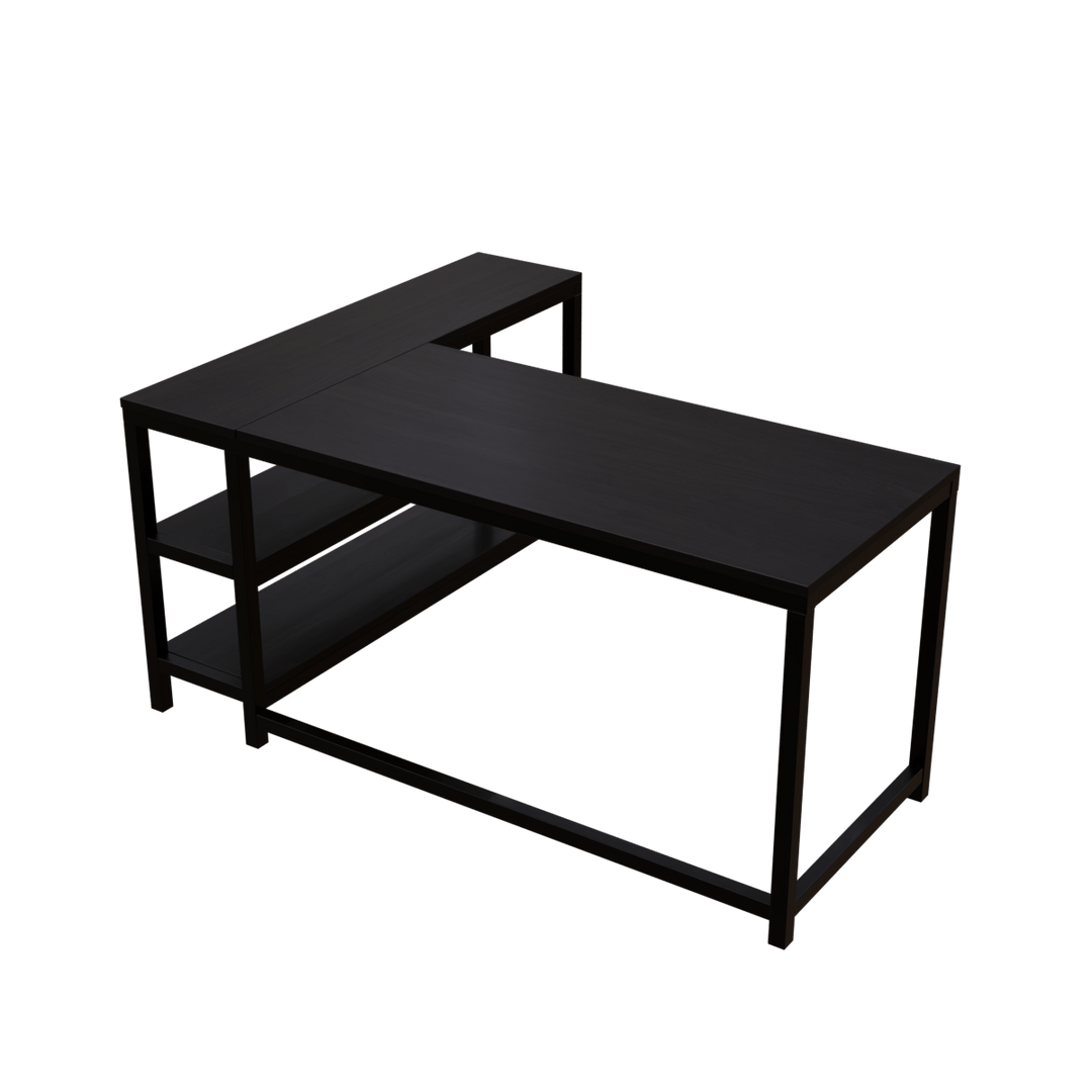 Optimus L shape desk with Storage Design | Computer Table | Study Table for Home