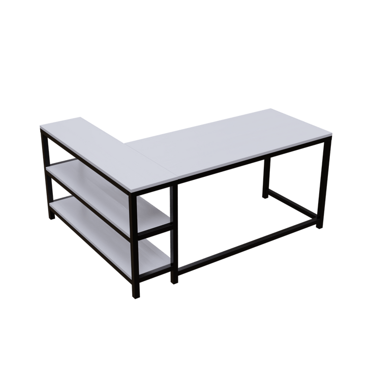Optimus L shape desk with Storage Design | Computer Table | Study Table for Home